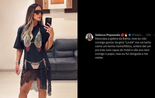 Valesca Popozuda critica gíria “lá ele”: 'Termo homofóbico'