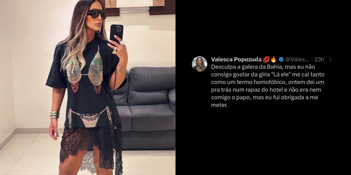 Valesca Popozuda critica gíria “lá ele”: 'Termo homofóbico'