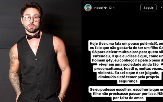 'Não quero ter filho gay', diz Rico Melquiades ao ser perguntado sobre paternidade