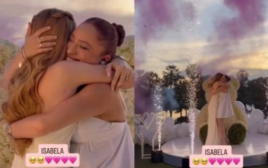 Mari Fernandez e Júlia Ribeiro revelam sexo do bebê em chá revelação