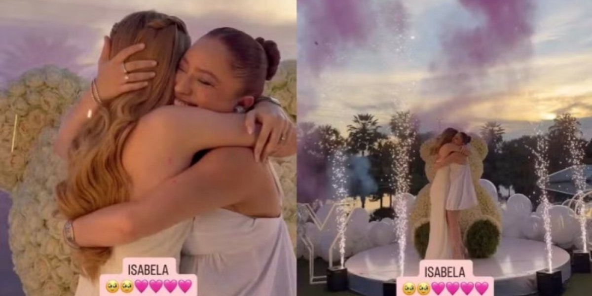 Mari Fernandez e Júlia Ribeiro revelam sexo do bebê em chá revelação