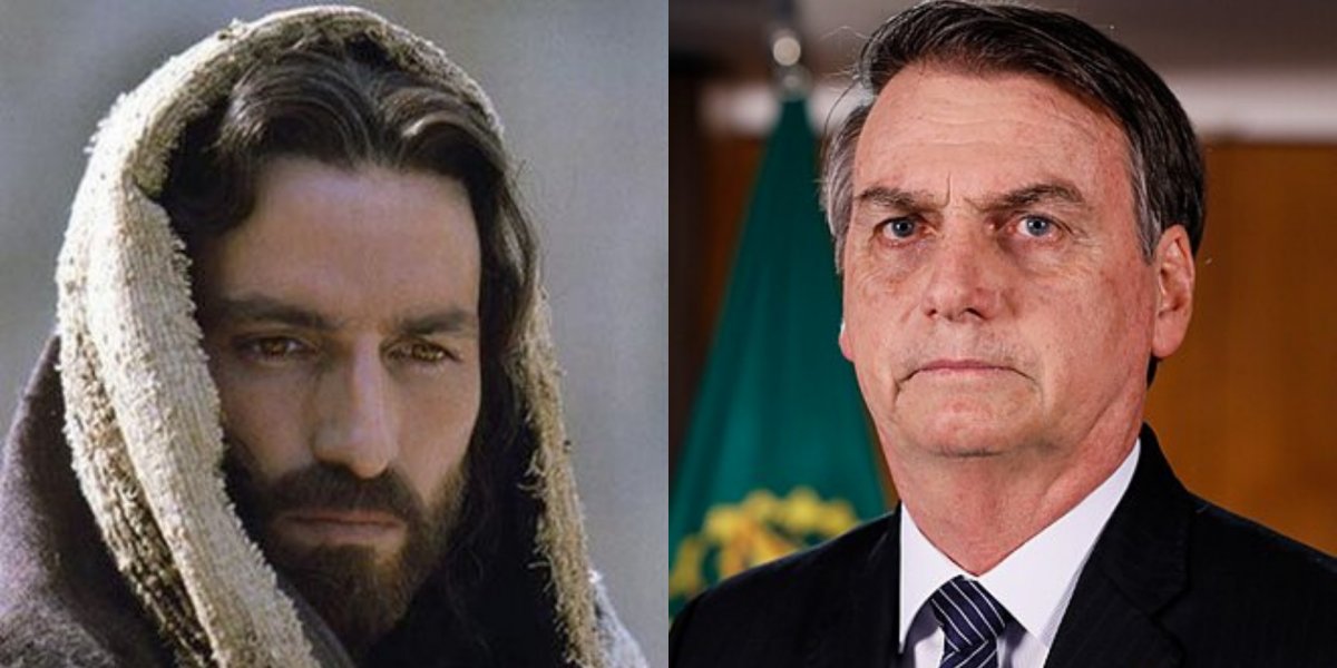 Ator de 'A Paixão de Cristo' aparece caracterizado de Jair Bolsonaro 