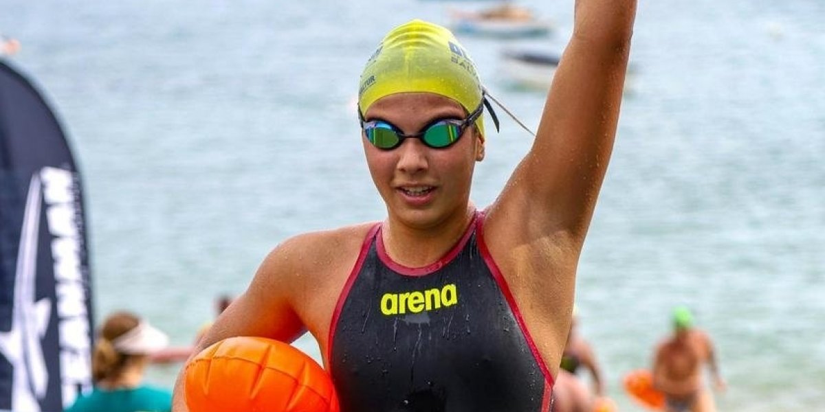 Aos 14 anos, jovem atleta de Salvador conquista pódio em etapa do OCEANMAN e garante vaga no Mundial de águas abertas
