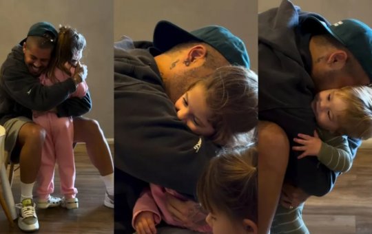 Após período distante, Zé Felipe reencontra os filhos e fala em saudade