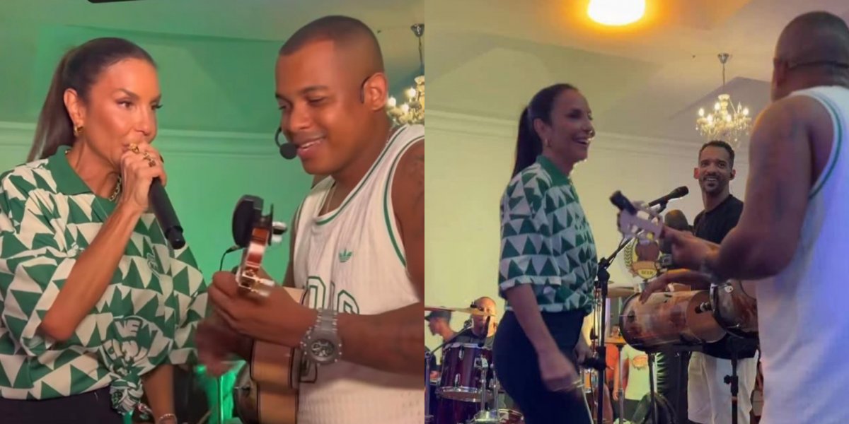 Ivete Sangalo faz participação surpresa em roda de samba em Salvador