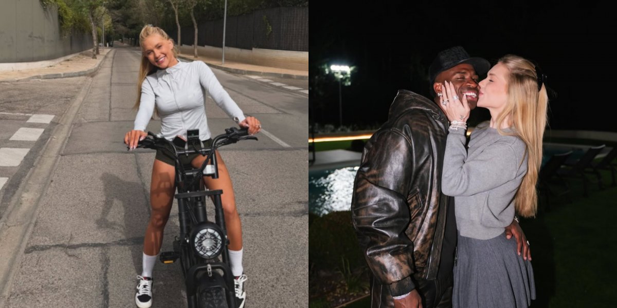 Virginia Fonseca compartilha passeio romântico de bicicleta com Vini Jr. em Madri