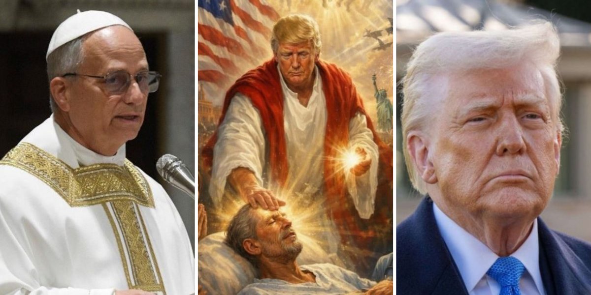 “É fraco”: Donald Trump ataca Papa Estadunidense e publica imagem como Jesus