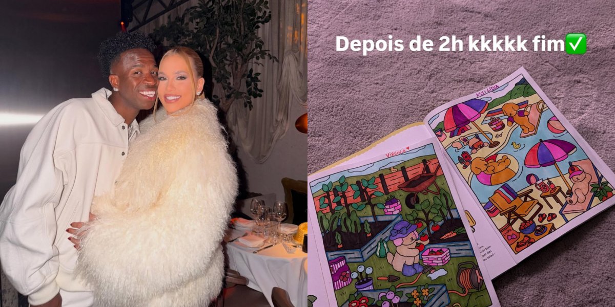 Virginia relata dores após duas horas pintando “Bobbie Goods” com Vini Jr.