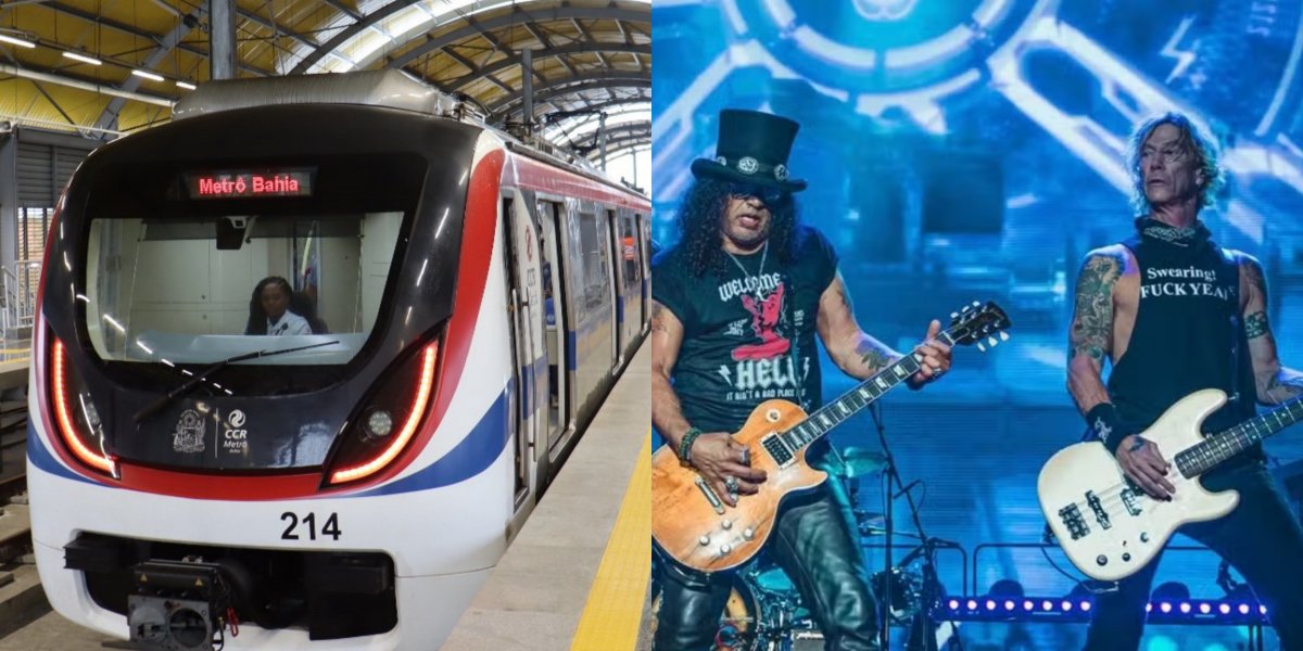 Metrô de Salvador terá operação especial nesta quarta-feira para show de Guns N' Roses, na Arena Fonte Nova
