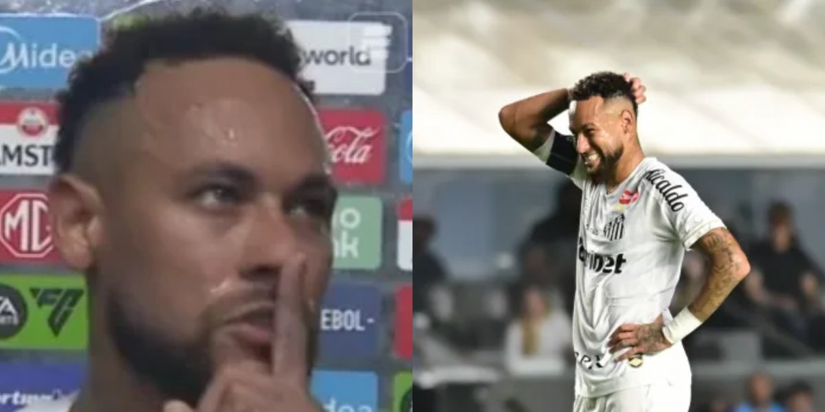 Neymar se irrita com empate e manda torcedor “calar a boca” após empate do Santos na Sul-Americana
