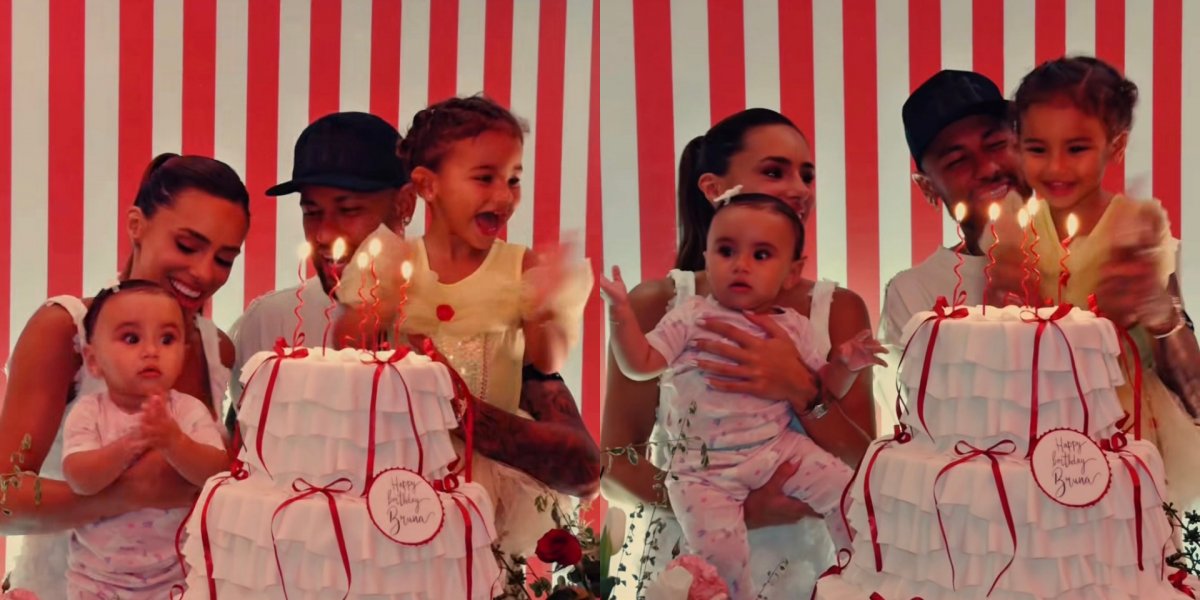 Ao lado de Neymar e das filhas, Bruna Biancardi comemora aniversário em família e com amigos