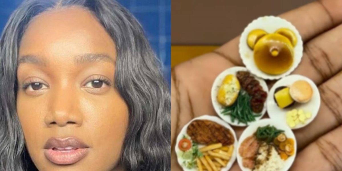 Confecção de miniaturas de pratos completos feita por IZA