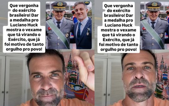 Influenciador critica Exército após medalha concedida a Luciano Huck