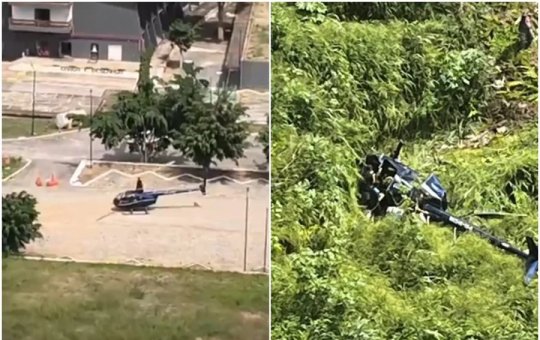 Após queda de helicóptero, é preso homem que pilotava sem licença