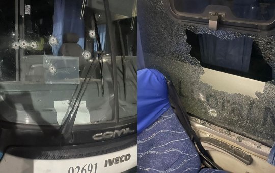 Motorista escapa ileso após ônibus ser alvo de 17 tiros em Lauro de Freitas