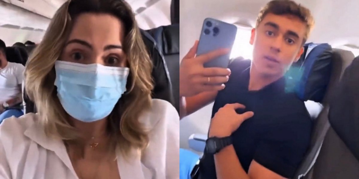 Ana Paula e Nikolas Ferreira no dia da discussão