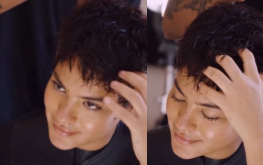 Bella Campos muda visual e se emociona ao exibir novo corte de cabelo