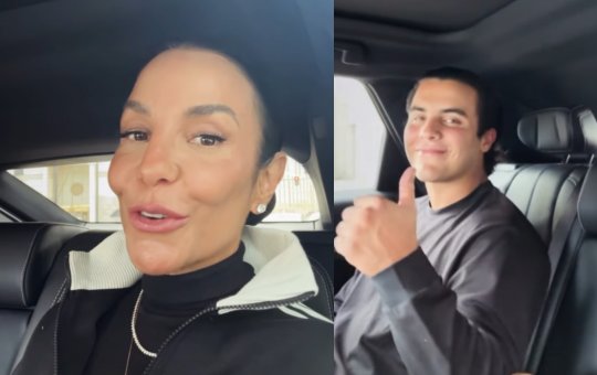 Ivete Sangalo se diverte com o filho nos EUA e brinca ao exibir produção