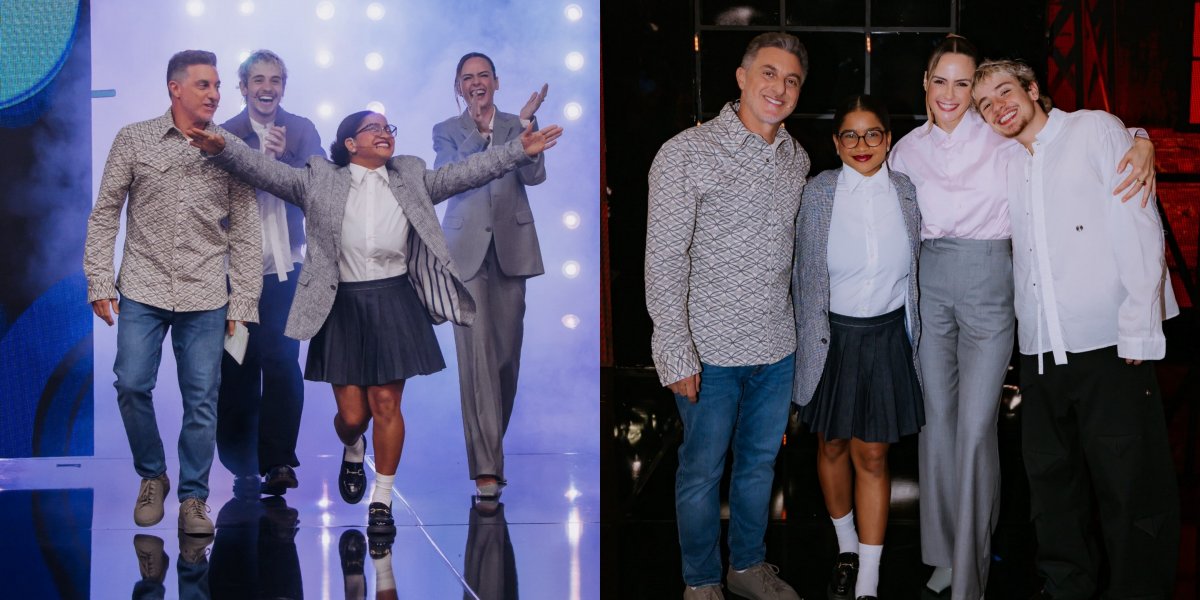 Milena fica constrangida após pergunta de Luciano Huck sobre a irmã: 'Ela está fugindo do ICE?'