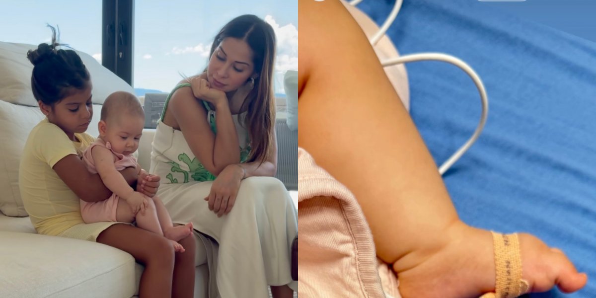 Maíra Cardi pede orações pela filha de seis meses após diagnóstico de bronquiolite