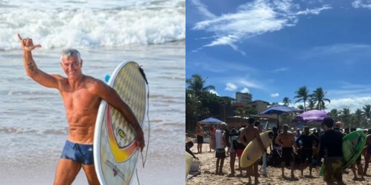 Surfista Moisés Ribeiro Pinheiro é retirado do mar em Stella Maris após mal súbito
