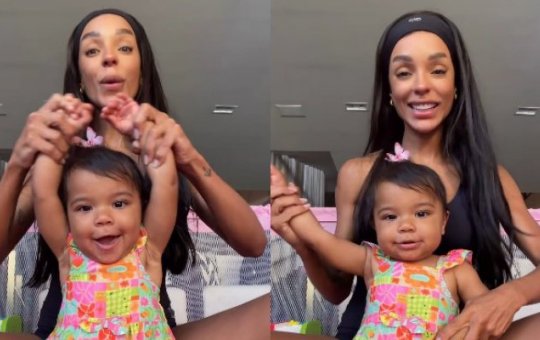 Brunna Gonçalves grava vídeo dançando com filha e web se derrete
