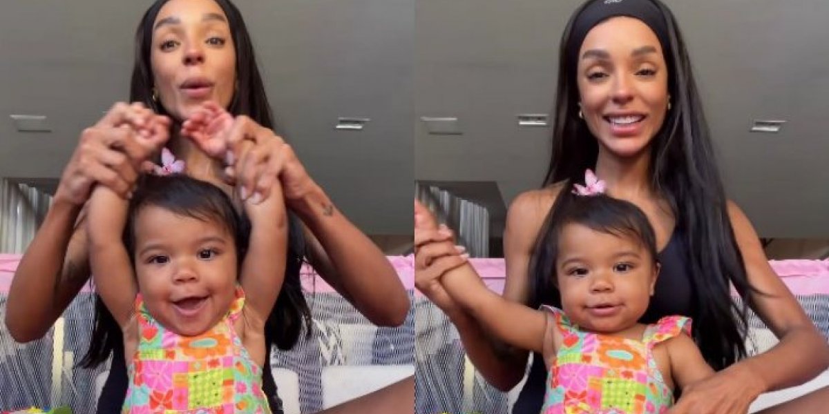 Brunna Gonçalves grava vídeo dançando com filha e web se derrete