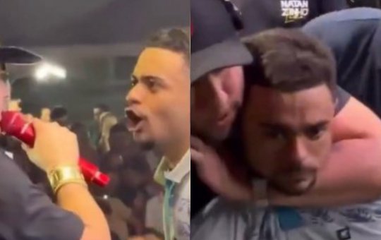 Homem embriagado faz ameaça a Natanzinho Lima em palco e é retirado por seguranças