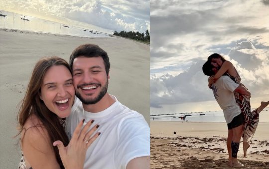 Juliana Paiva fica noiva de Danilo Partezani e se declara: “Você é a minha certeza”