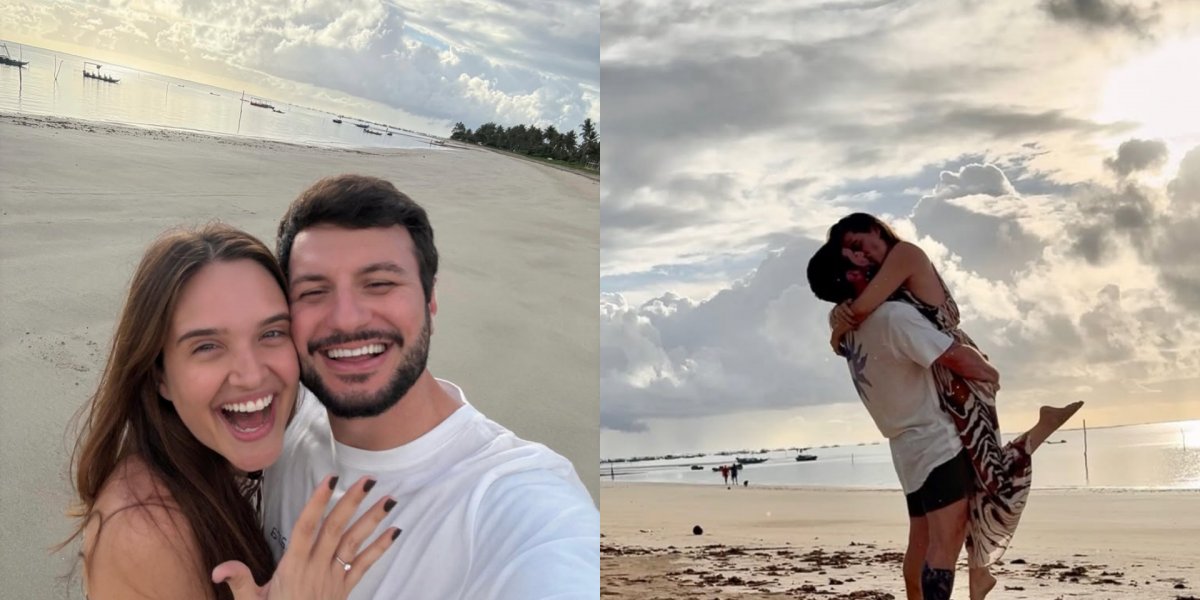 Juliana Paiva fica noiva de Danilo Partezani e se declara: “Você é a minha certeza”