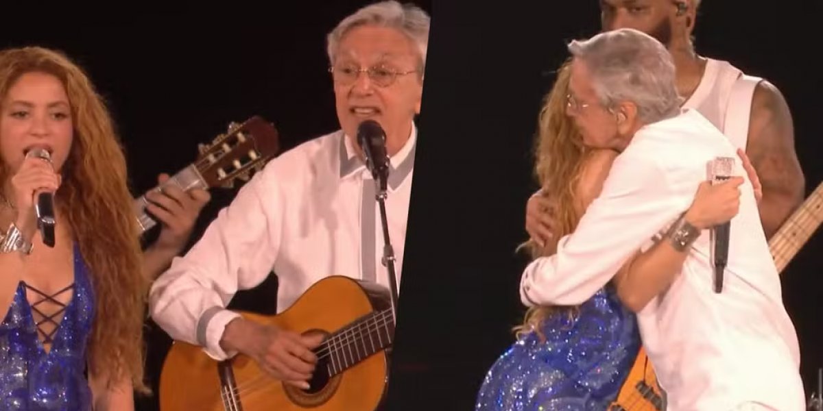 Shakira recebe Caetano Veloso e revela segredo sobre música brasileira: 'Canto para o meu filho'