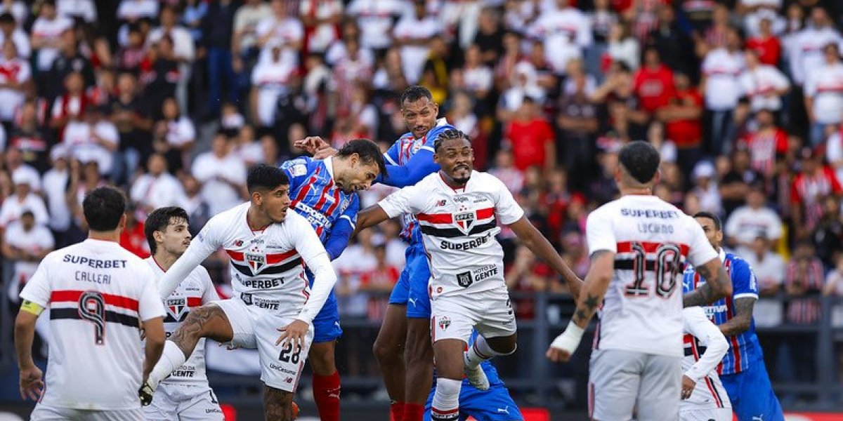 Com gol no último lance, Bahia empata com São Paulo e leva 1 ponto para Salvador