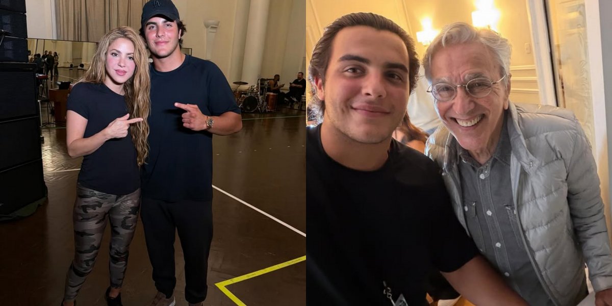 Marcelo Sangalo compartilha fotos com Shakira e Caetano Veloso e agita internet