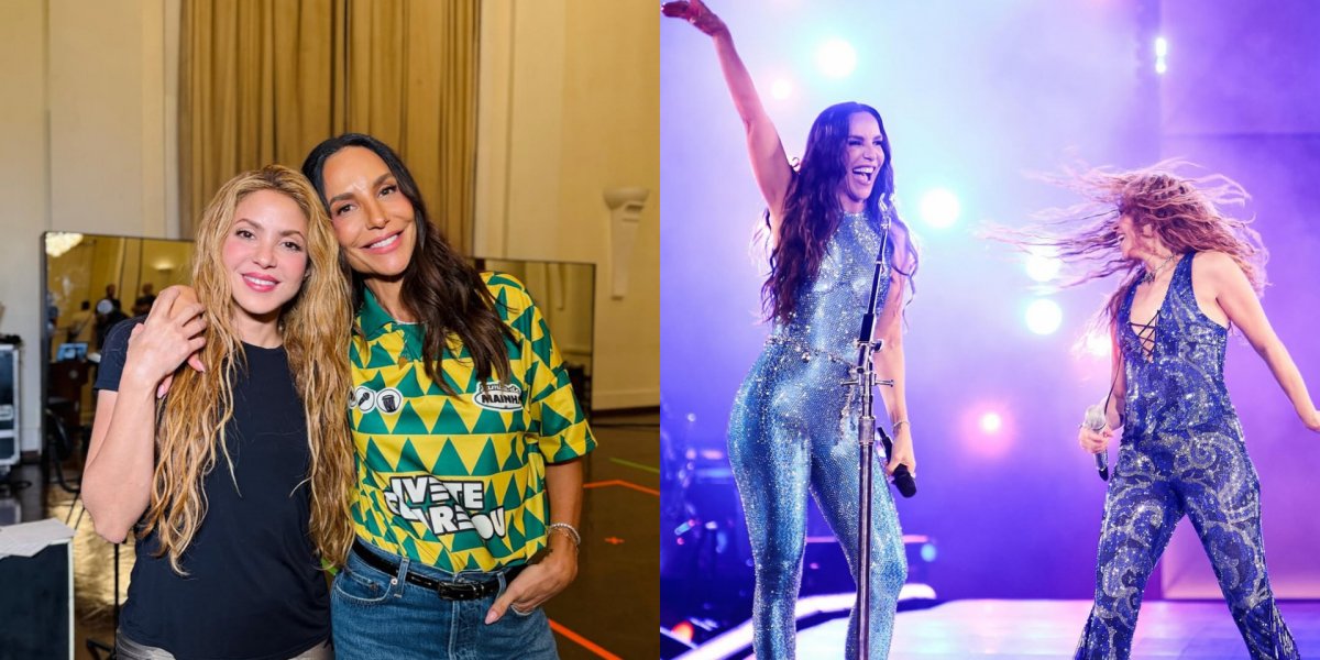 Imagem de Ivete Sangalo e Shakira nas redes sociais