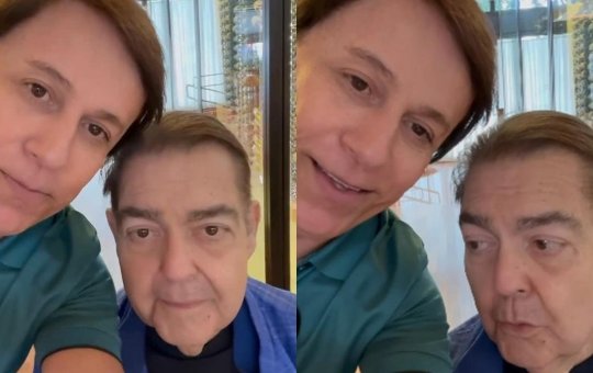 Faustão reaparece em vídeo ao lado de Tom Cavalcante em celebração aos 76 anos