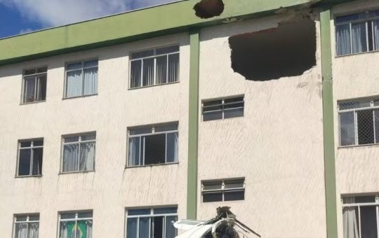Veja como ficou interior de prédio que foi atingido por avião em Belo Horizonte