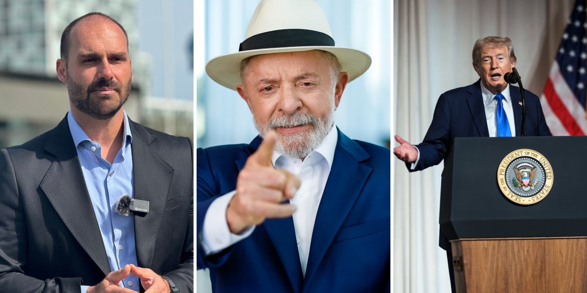 Eduardo Bolsonaro ironiza encontro de Lula com Donald Trump: 'Malandro que é'