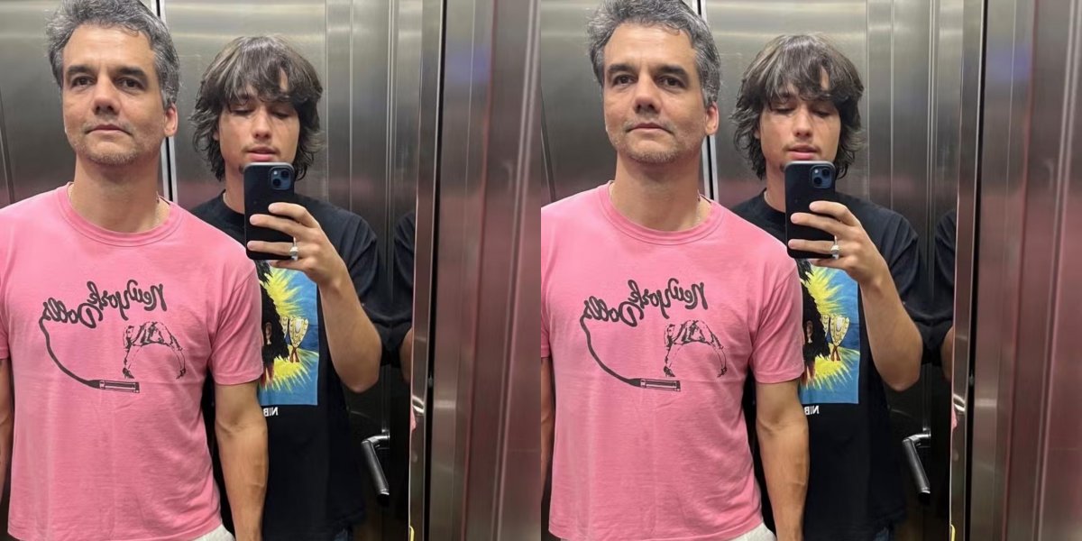 Semelhança entre Wagner Moura e filho chama atenção após foto compartilhada nas redes sociais