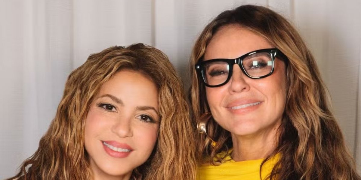 Paolla Oliveira e Shakira em registro publicado pela atriz após encontro nos bastidores do show