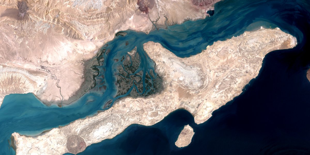 A Ilha de Qeshm, situada no Estreito de Ormuz, na província de Hormozgan, Irã