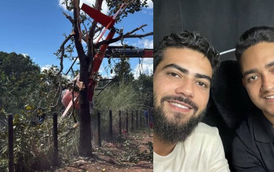 Helicóptero faz pouso forçado em fazenda de Henrique e Juliano no Tocantins; dupla se pronuncia