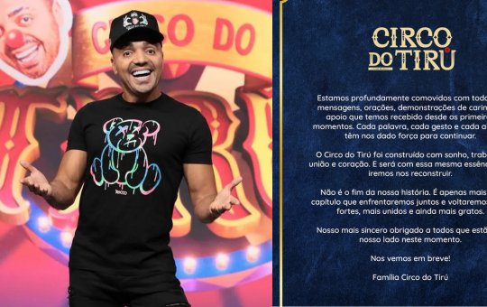 Equipe do Circo de Tirullipa se pronuncia após incêndio: "Não é o fim da nossa história"