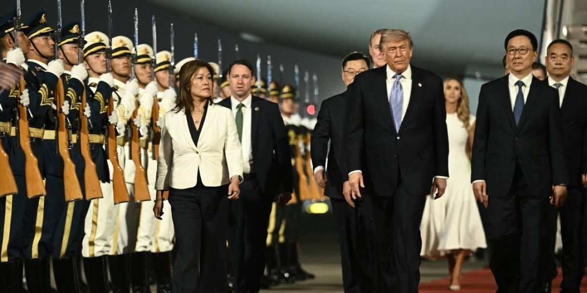 Trump chega à China para encontro com Xi Jinping em meio a tensões econômicas globais