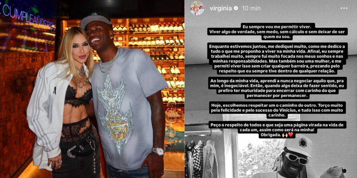 Virginia Fonseca anuncia fim do namoro com Vini Jr.: ‘sempre me permiti viver