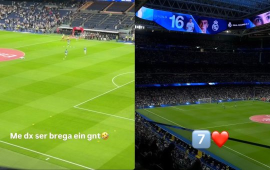 Horas antes do término, Virginia estava torcendo por Vini Jr. em jogo do Real Madrid