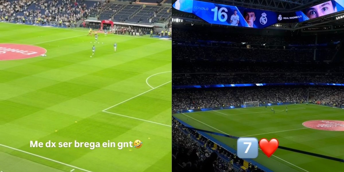 Horas antes do término, Virginia estava torcendo por Vini Jr. em jogo do Real Madrid