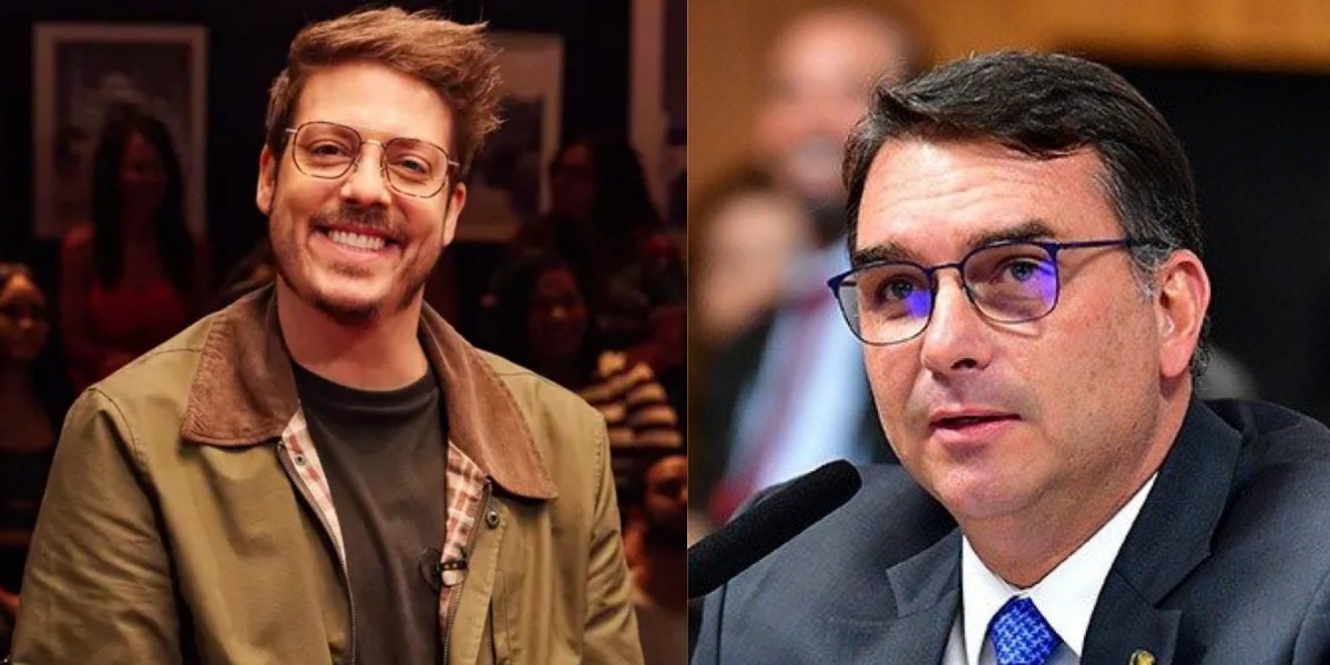Fábio Porchat ironiza Flávio Bolsonaro em esquete sobre áudio vazado com Daniel Vorcaro