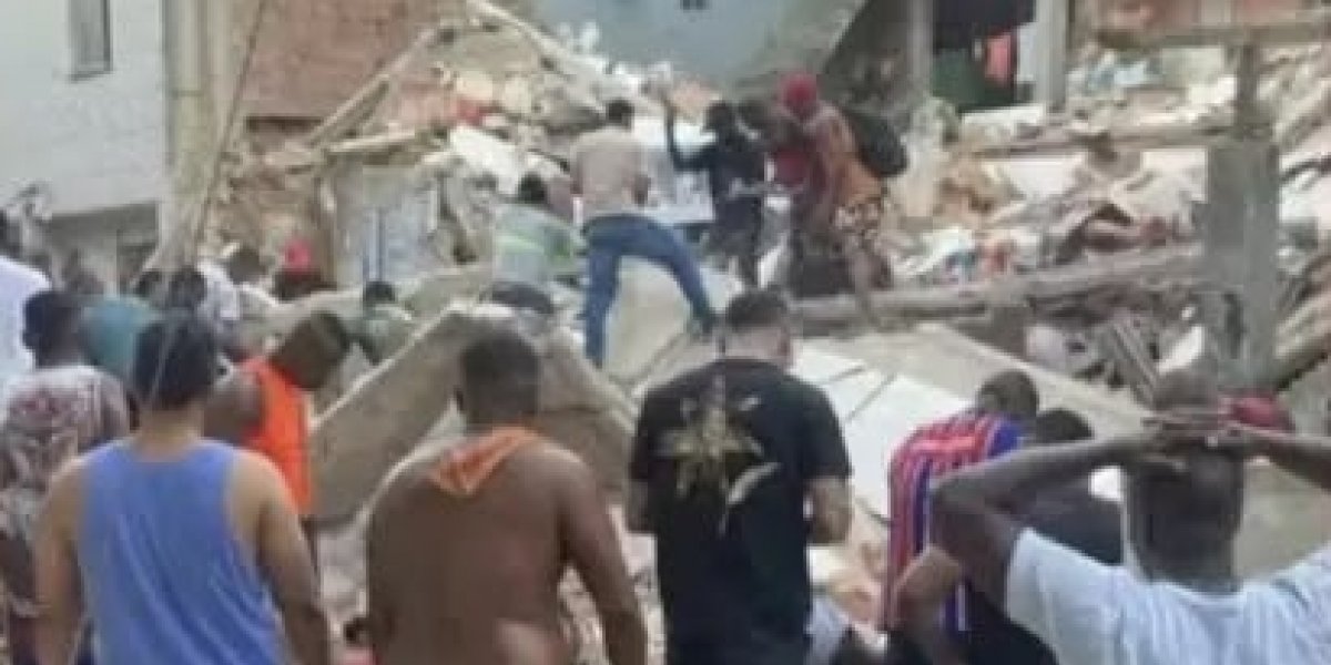 Desabamento de imóvel assusta moradores do bairro de Luis Anselmo em Salvador