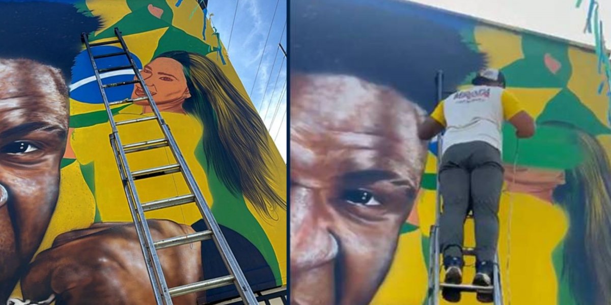 Virginia  é apagada de mural da Copa do Mundo após termino com Vini Jr.