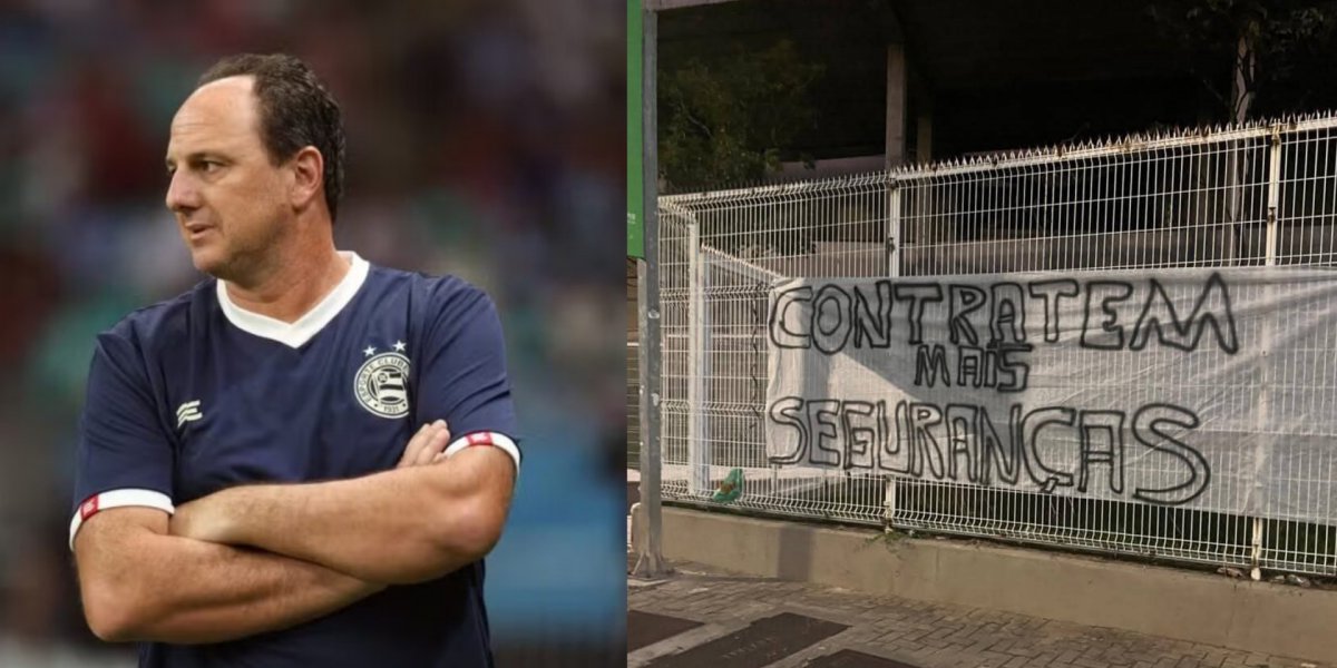 Bahia x Grêmio é marcado por protestos, ameaças e pedidos pela saída de Rogério Ceni na Fonte Nova
